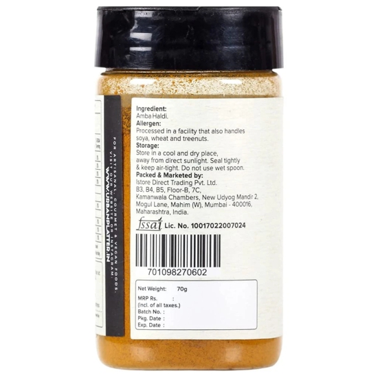 Urban Platter Amba Haldi Powder Shaker Jar, 70g / 2.34oz [Mango Ginger Turmeric Powder]