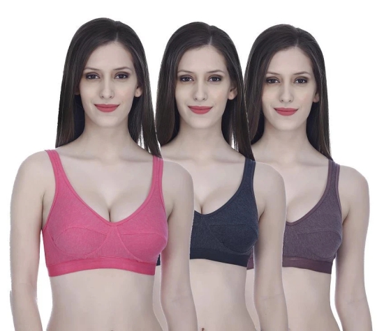 Elina Cotton Sports Bra - Multi Color - None