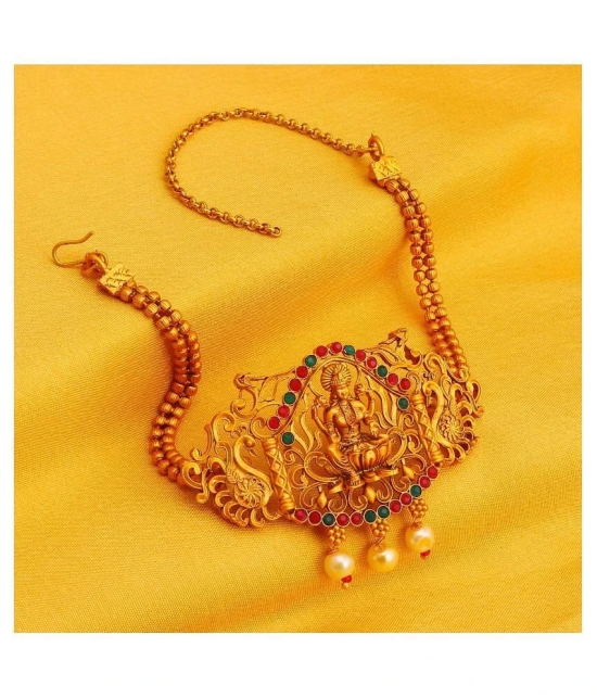 Sukkhi Artistically Pearl Gold Plated Goddess Laxmi Bajuband For Women - Multi Color