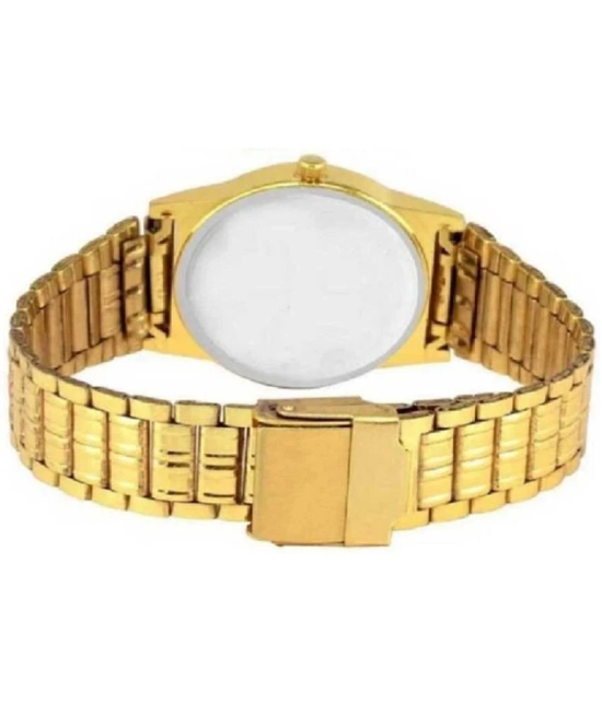 Viser Gold Metal Analog Mens Watch