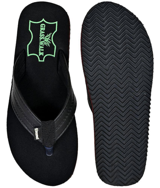 GRASS WALK - Black Mens Daily Slipper - None