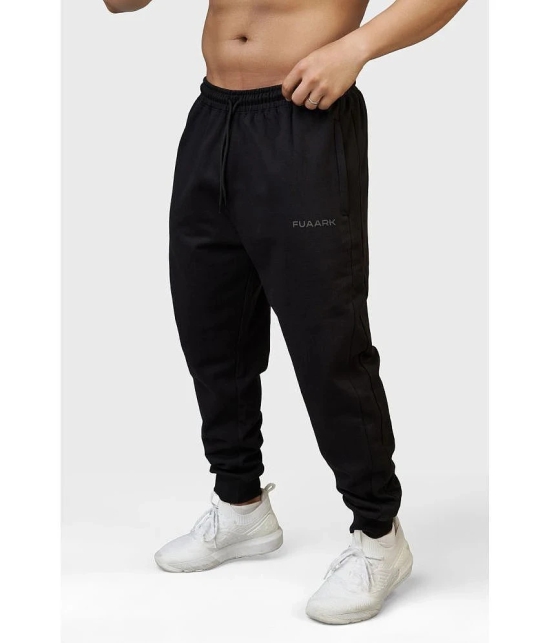 Fuaark Black Cotton Blend Mens Sports Joggers ( Pack of 1 ) - None