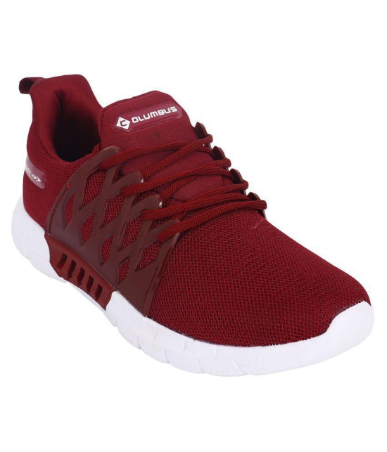 Columbus - Belgium Mens Sports  Maroon Men's Sports Running Shoes - None