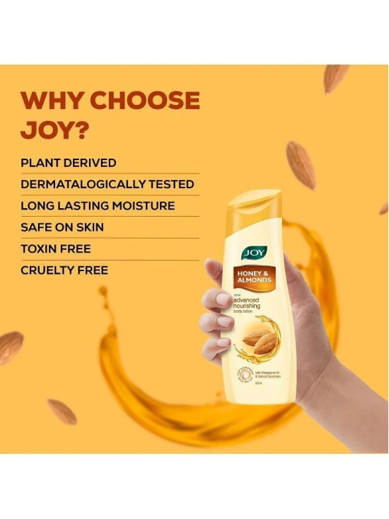 Joy Honey & Almonds Advanced Nourishing Body Lotion, For Normal to Dry skin (Pack of 2 X 300 ml)