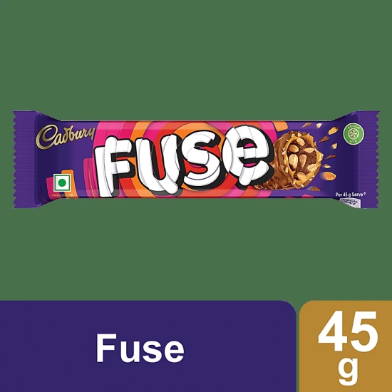 Cadbury Fuse Peanut & Caramel Filled Chocolate Bar, 45 G