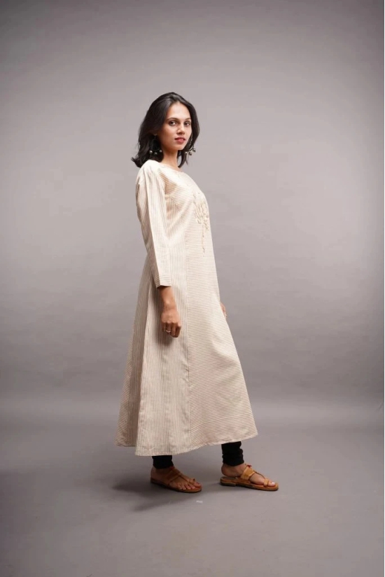 Tisser  Cotton  Silk Kurti With Hand Embroidery