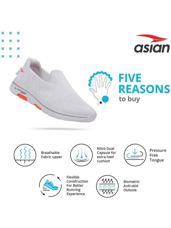 ASIAN SUPERWALK-08N White Mens Slip-on Shoes - None