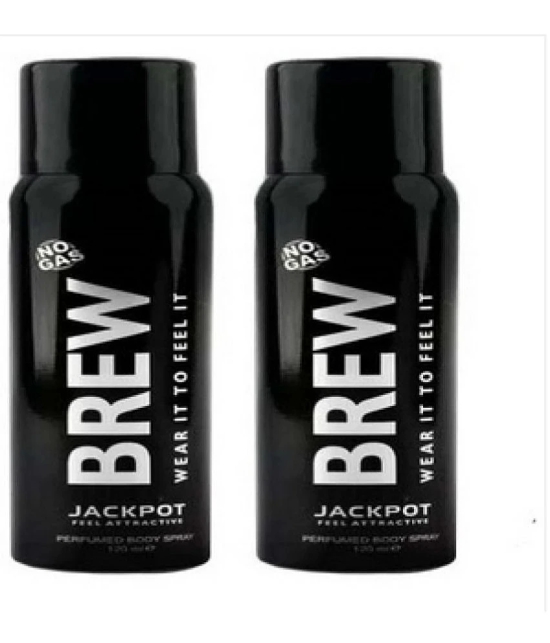 Brew - BREW 2 JACPOT  120ML EACH, Deodorant Spray for Men,Women 300 ml ( Pack of 2 )