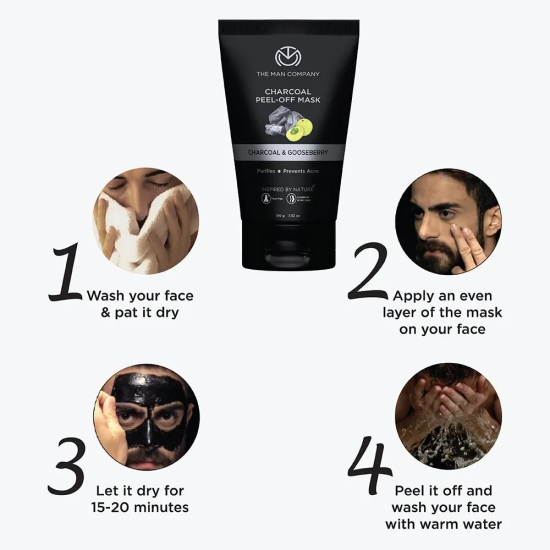 Charcoal Peel Off Mask | Charcoal & Gooseberry 100gm Peel Off Mask at