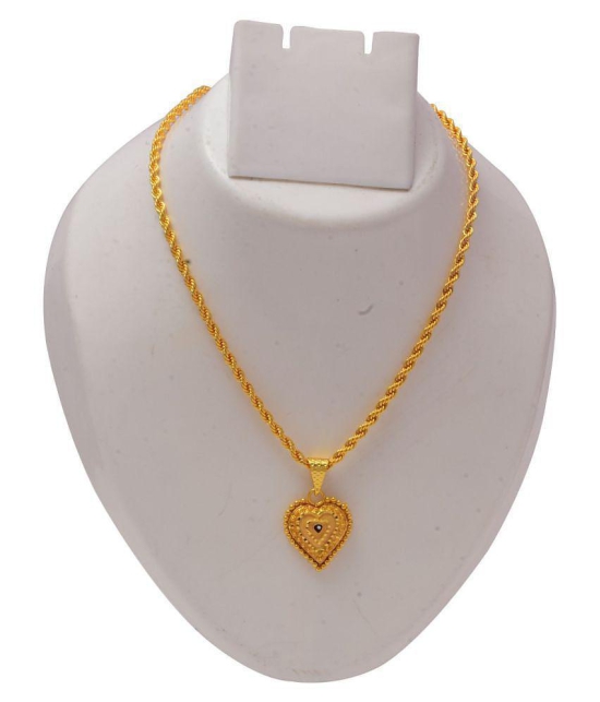 Jewar Mandi New Design Gold Plated Locket/Pendant with Rope/Rassi Chain Daily use for Men, Women & Girls, Boys - Golden