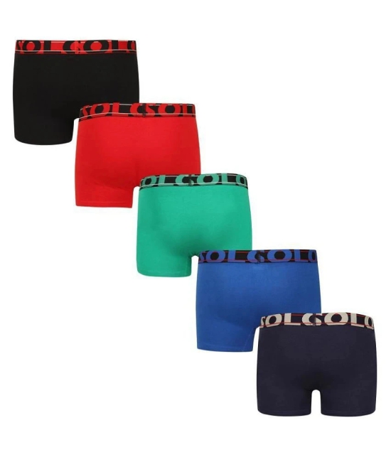 Solo - Multicolor Cotton Mens Trunks ( Pack of 5 ) - 80