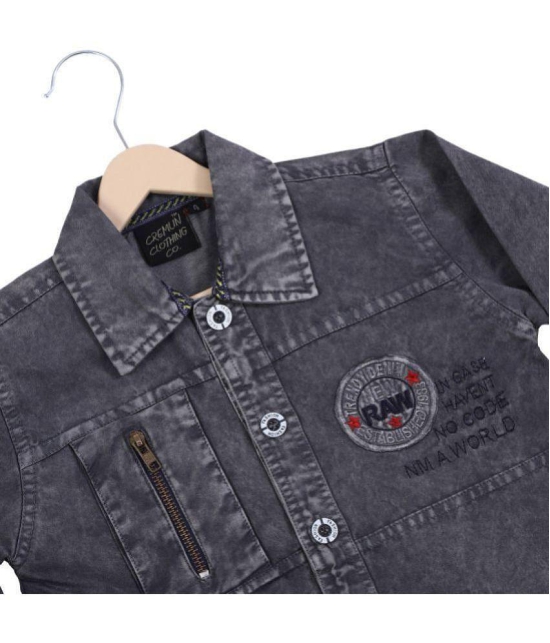 Cremlin Clothing - Grey Denim Boys Denim Jacket ( Pack of 1 ) - None