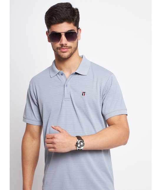 MXN - Grey Cotton Regular Fit Mens Polo T Shirt ( Pack of 1 ) - None