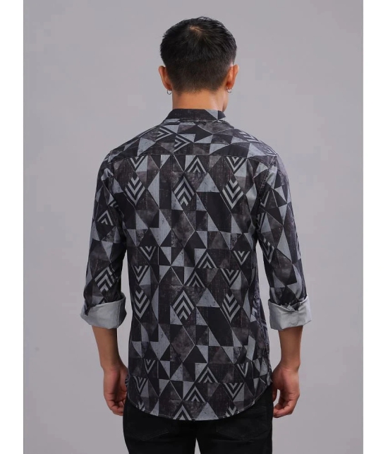 Paul Street Polyester Slim Fit Printed Full Sleeves Mens Casual Shirt - Black ( Pack of 1 ) - None