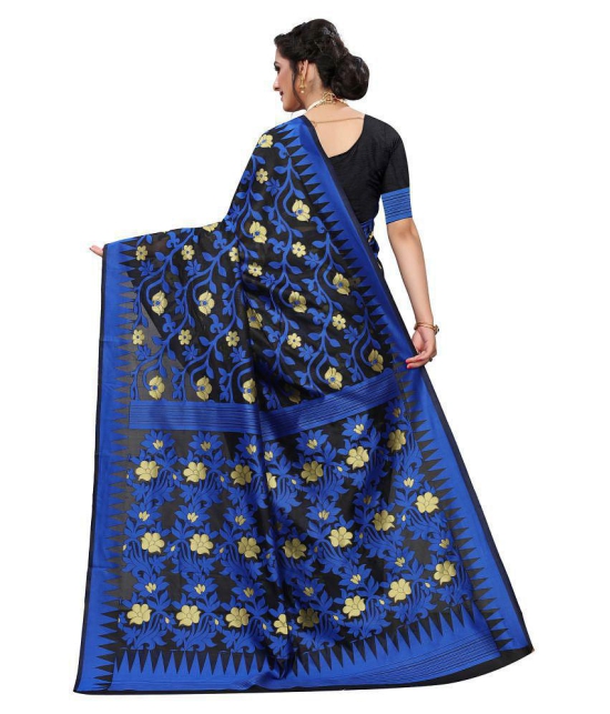 ofline selection Blue Polycotton Saree