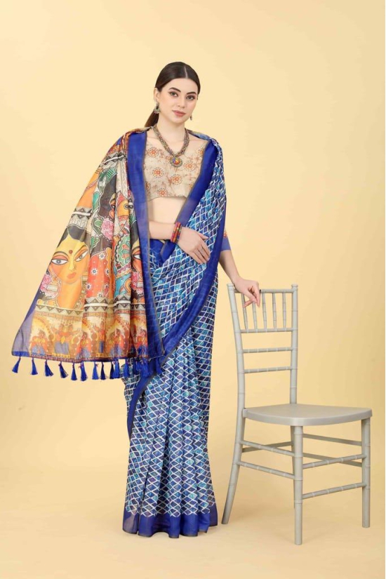 Women''s Kalamkari Digital Printed Saree