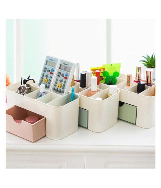 Powaforce Plastic Cosmetic Make Up Organizer Drawer Stand Table Desktop Storage Space Saving