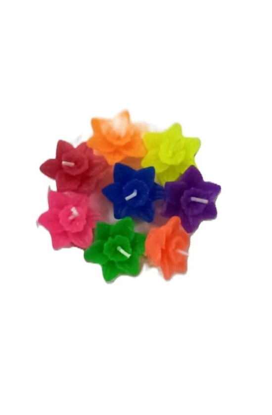 Decoration Flower Candles Pack of 8