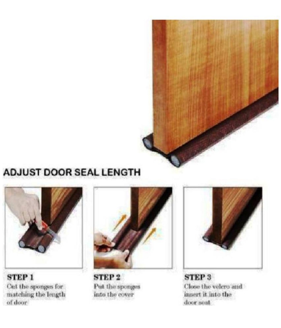 Excent Door Bottom Sealing Strip Guard For Door (Size-39 inch) (Pack of 8 ) (Brown) Door Seal