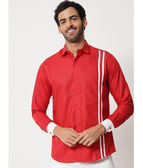 VERTUSY - Red 100% Cotton Regular Fit Men's Casual Shirt ( Pack of 1 ) - None