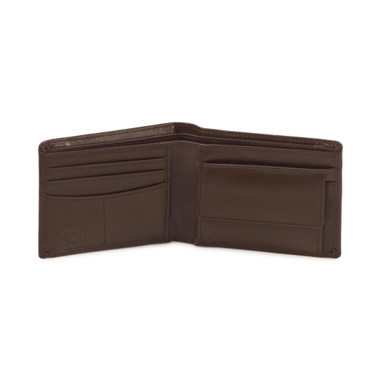 Men''s Genuine Leather Wallet - Brown-Brown / Leather