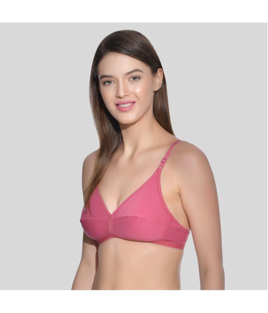 AIMLY - Magenta Cotton Non Padded Womens T-Shirt Bra ( Pack of 1 ) - None