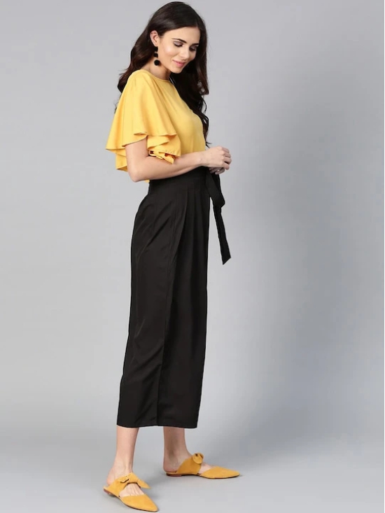 Round Neck Ruffled Top & Trousers