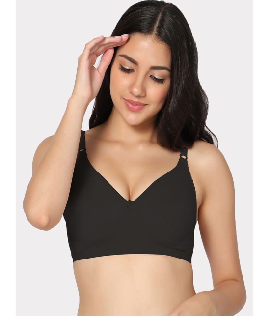 IN CARE LINGERIE - Black Cotton Non Padded Women's Everyday Bra ( Pack of 1 ) - None