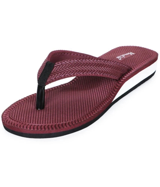 Phonolite Maroon Womens Flip Flop - None