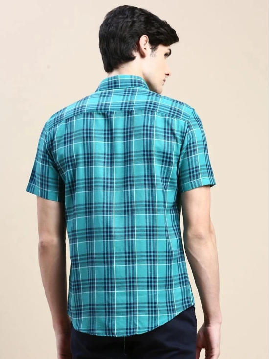 Showoff Cotton Blend Regular Fit Checks Half Sleeves Mens Casual Shirt - Green ( Pack of 1 ) - None