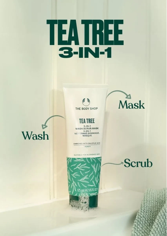 Tea Tree 3-In-1 Wash.Scrub.Mask 125ML