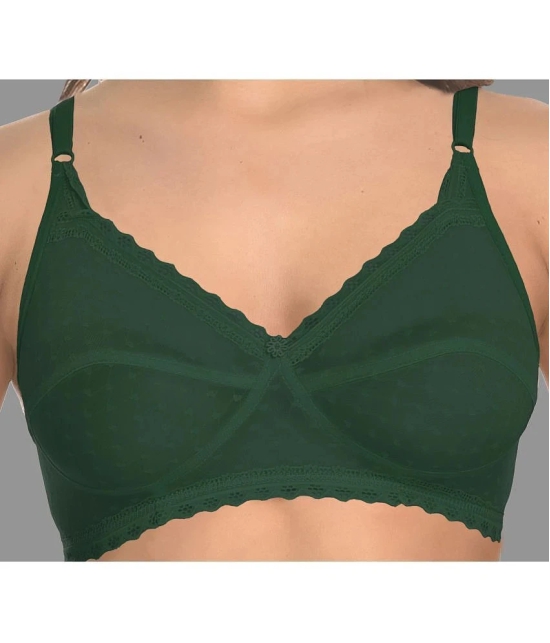 Madam - Green Mesh Non Padded Womens Everyday Bra ( Pack of 1 ) - None