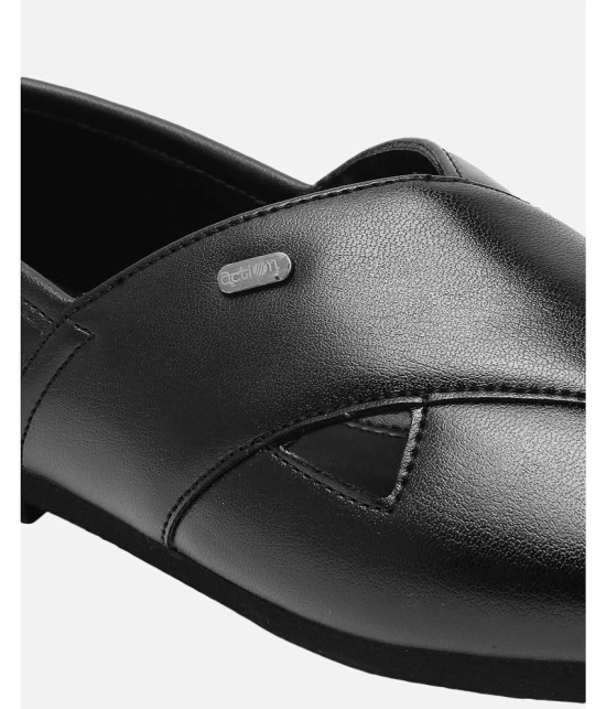 Action Action Ethnic Shoes For Men Black Mens Slip-on Shoes - None