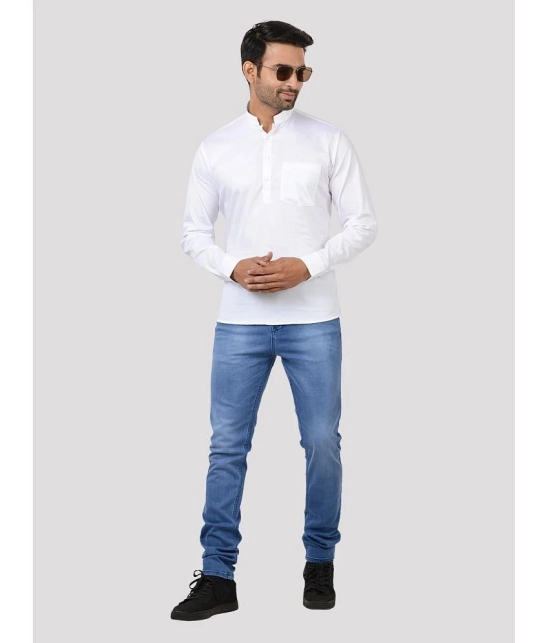 Maharaja - White Cotton Mens Regular Kurta ( Pack of 1 ) - None