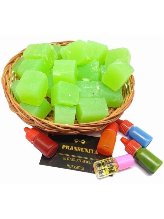 PRANSUNITA Handmade Soap Making kit – Includes Melt & Pour Natural Shea Butter Aloe Vera Base – 500 GMS, Liquid Dye- 4 Nos, Perfume – 1 Nos, Make up to 6 Shea Butter Soaps