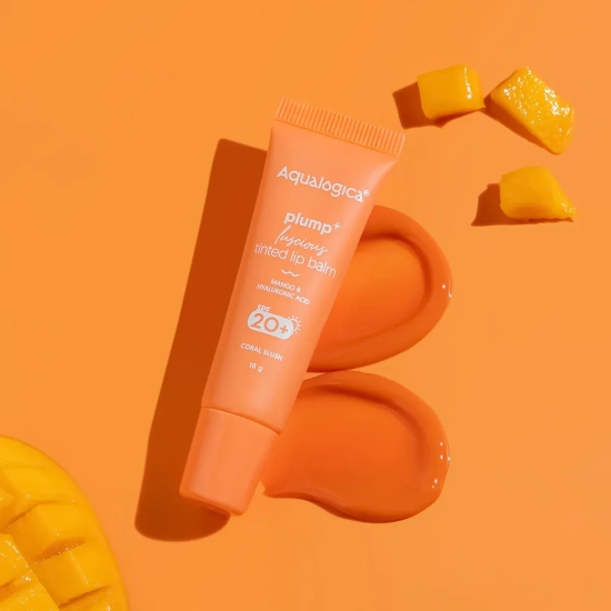 Coral Slush Plump+ Luscious Tinted SPF 20+ Lip Balm with Mango & Hyaluronic Acid - 10g