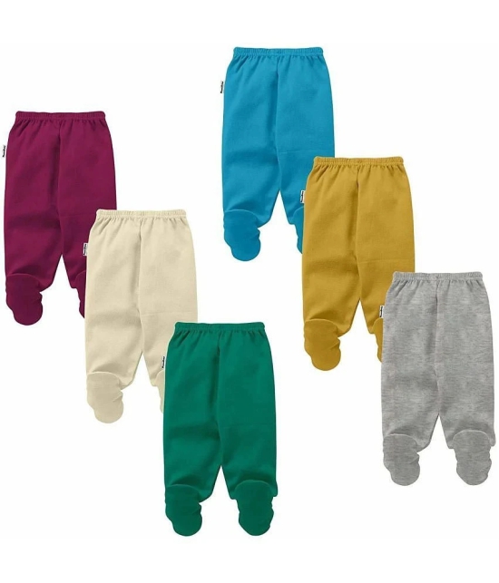 NammaBaby - Cotton Blend Multi Color Trackpant For Baby Boy ( Pack of 6 ) - None