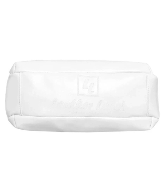 Leather Land - White Artificial Leather Sling Bag - White