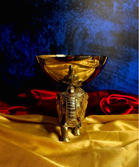 ELEPHANT SERVING BIG BOWL-metal