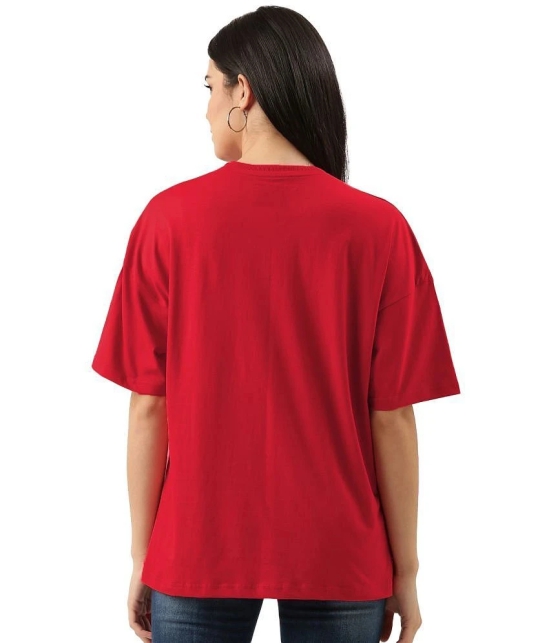 Trond Red Cotton Womens T-Shirt ( Pack of 1 ) - None