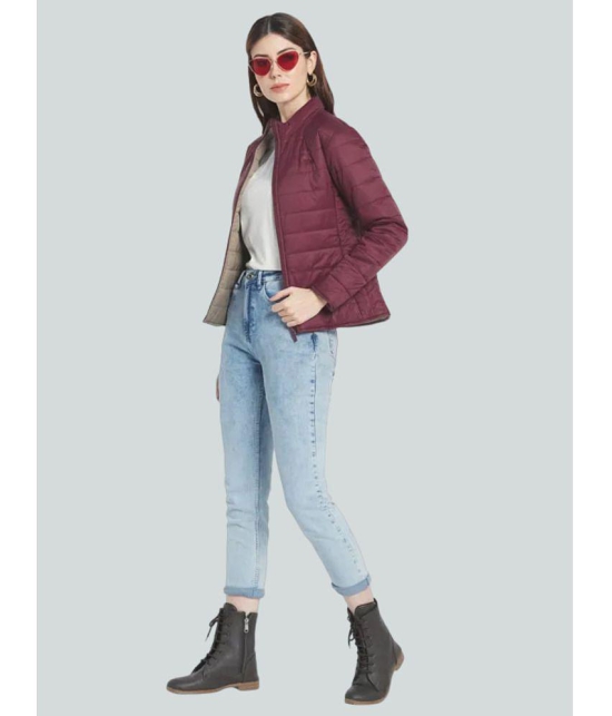 PPTHEFASHIONHUB - Polyester Maroon Puffer Pack of 1 - None