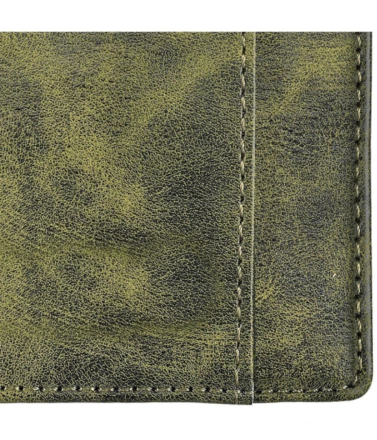 GEEO - Green Faux Leather Mens Two Fold Wallet ( Pack of 1 ) - Green