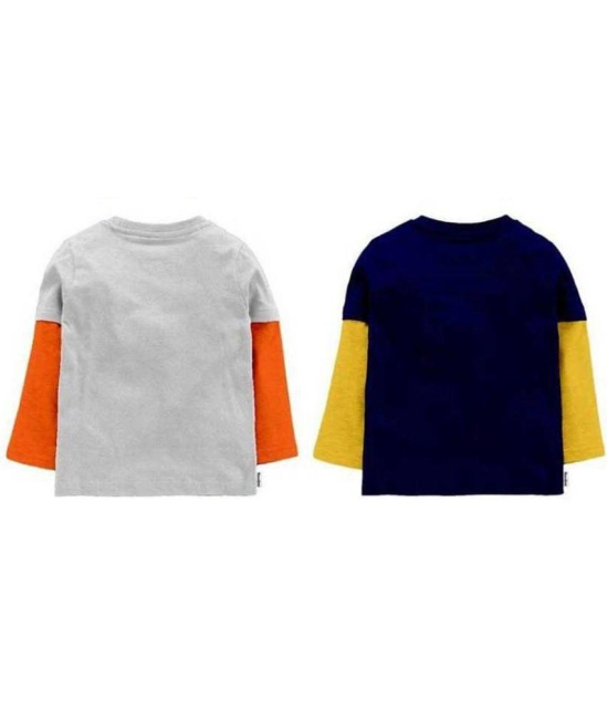 NammaBaby - Gray Cotton Boy's T-Shirt ( Pack of 2 ) - None