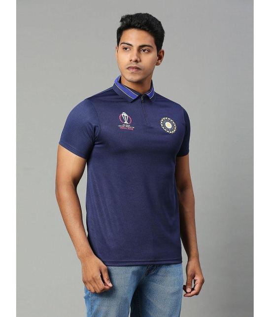 FanCode - Navy Blue Polyester Regular Fit Men's Sports Polo T-Shirt ( Pack of 1 ) - None