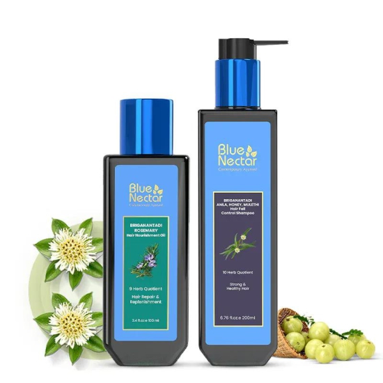 Hair Fall Control Shampoo and Ayurvedic Hair Oil for Hair Growth