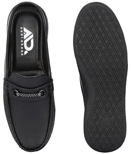 Aadi Half Back Open Black Mens Mules Shoes - None