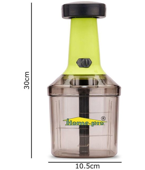 HomePro - Scraper & Chopper Multicolour Stainless Steel Mannual Chopper 1000 ml ( Pack of 2 ) - Multicolour