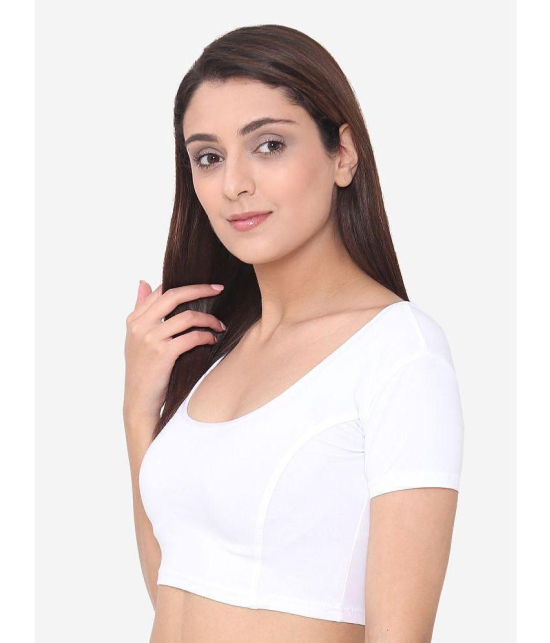 Vami - White Readymade without Pad Cotton Blend Women's Blouse ( Pack of 1 ) - None