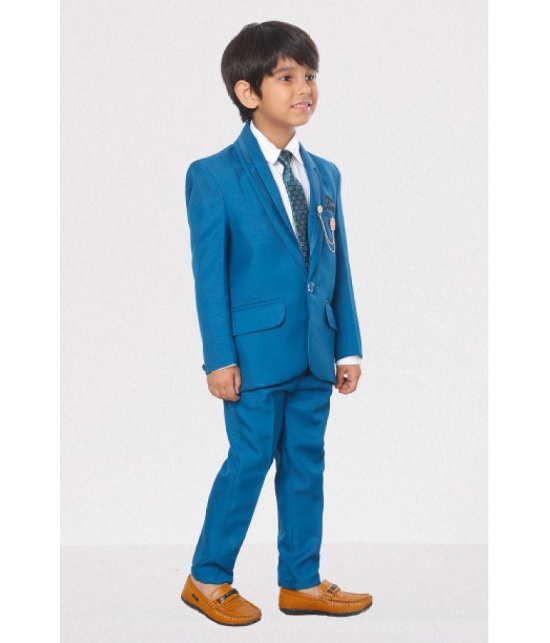 DKGF Fashion - Turquoise Polyester Boys Suit ( Pack of 1 ) - None