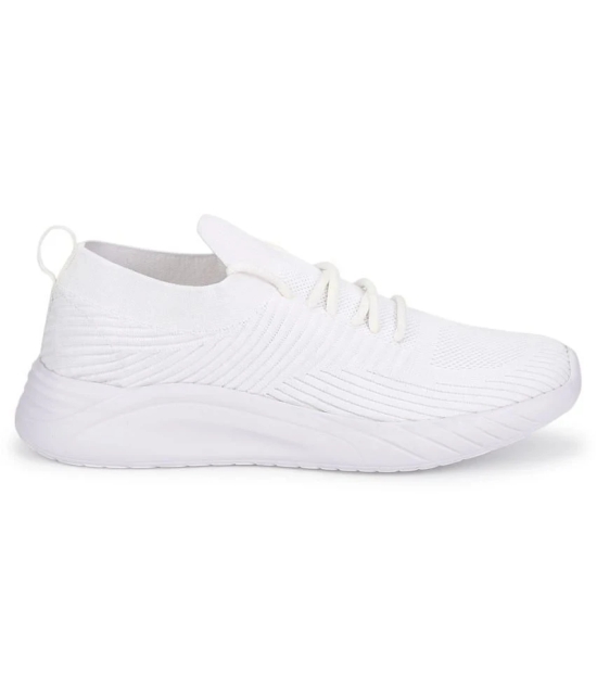 UrbanMark Men Comfortable Light Weighted Lace-Up Casual Running Sneaker- White - None